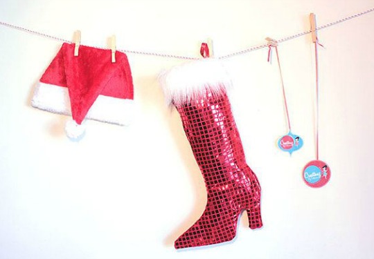 parkly red high heel stiletto stocking
