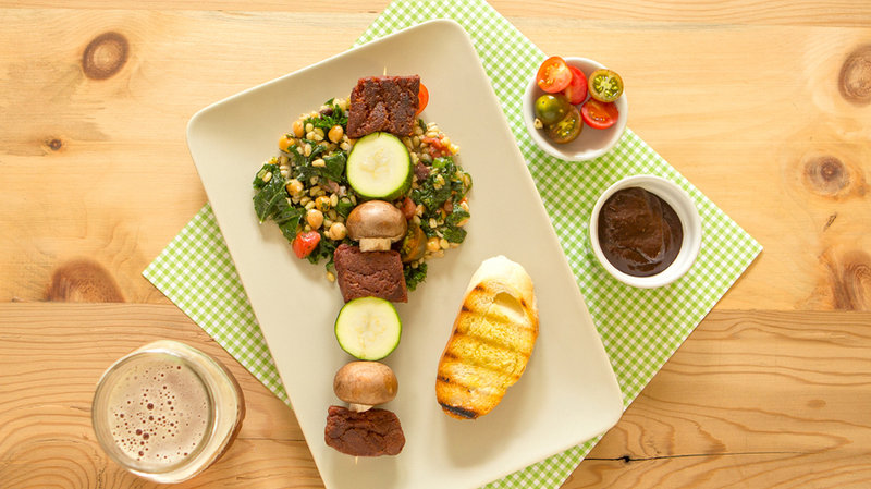 These Smokey House Ribs from The Herbivorous Butcher are made of wheat gluten and smoked over hickory chips.