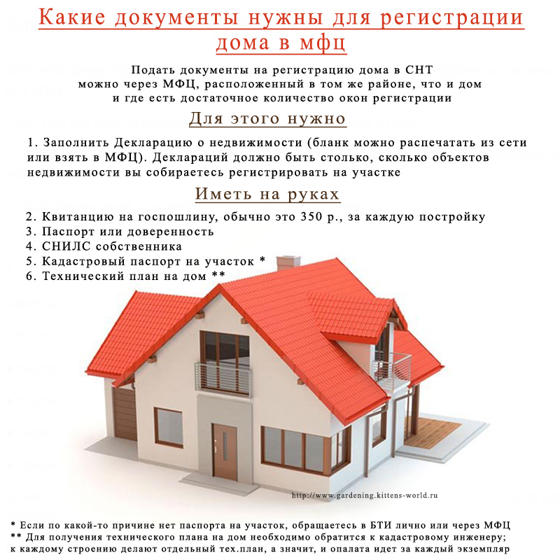 документы для регистрации построенного жилого дома