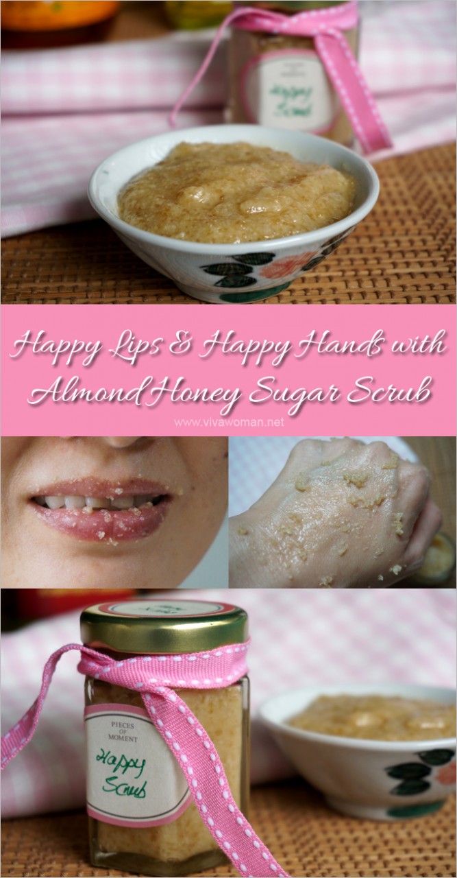Almond Honey Sugar Scrub For Happy Hands And Lips DIY Beauty: Happy Sugar Scrub For Hands And Lips