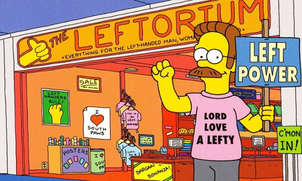 Ned Flanders from the Simpson - Leftorium hero.
