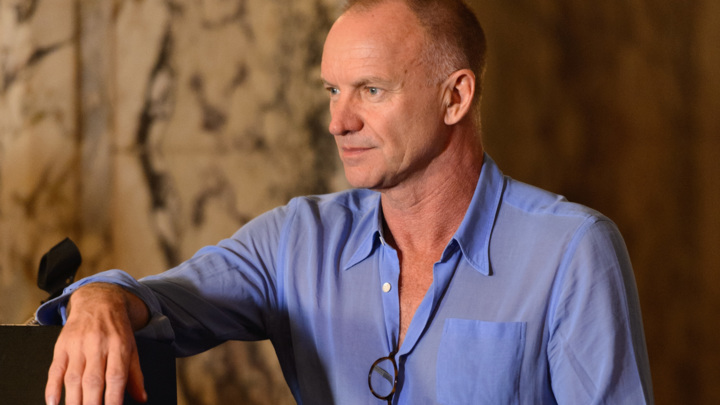 Sting at 'The Last Ship' pre-Broadway news conference on May 27th, 2014 in Chicago, Illinois.