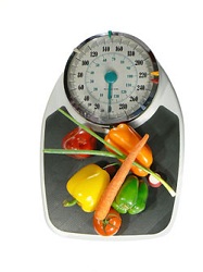 vegetables and scale