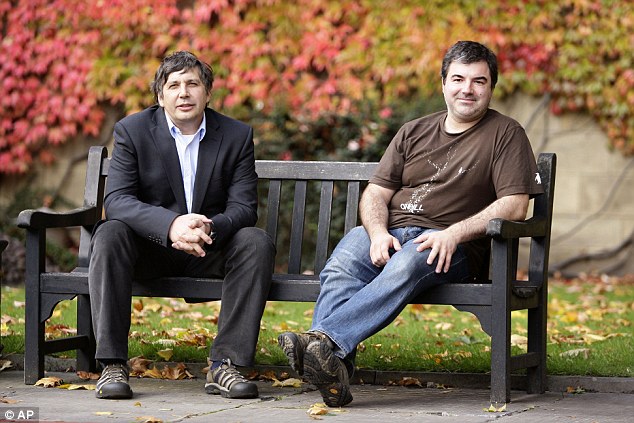 At just one atom thick, graphene is the thinnest material on Earth and is also 200 times stronger than steel. It was first isolated in 2004 by Sir Andre Geim (left) and Dr Konstantin Novoselov (right) who were awarded the Nobel Prize for Physics in 2010