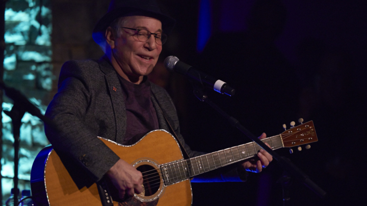 Paul Simon performs at a Nashville tribute to Phil Everly on October 29th, 2014.