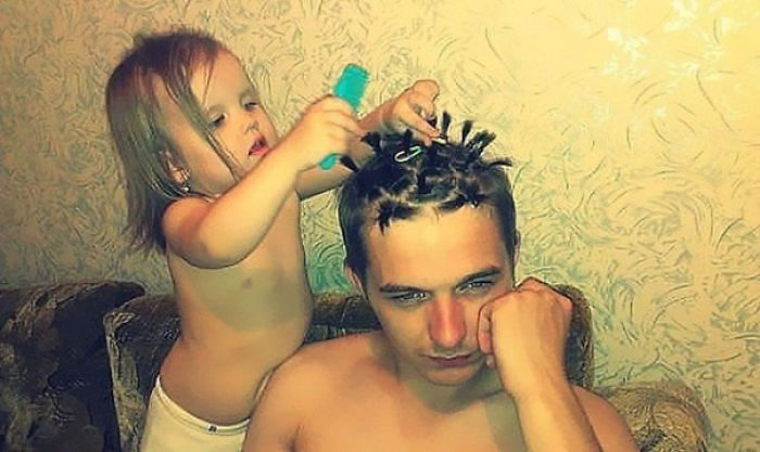 Letting His Daughter Practise