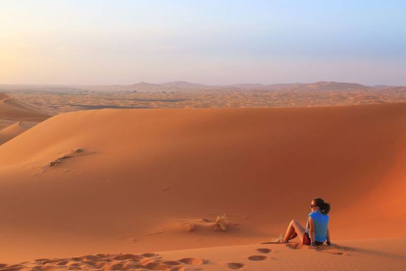 Lauren in the Sahara Desert, Morocco