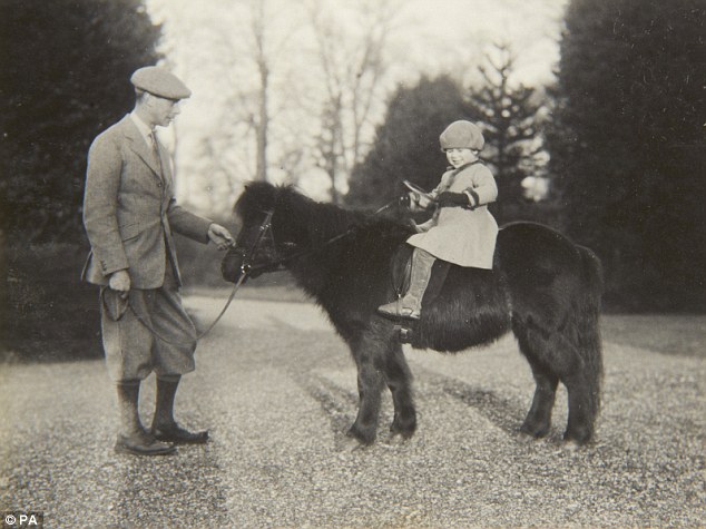 First love: The Queen's first pony was a tiny Shetland named Peggy who was given to her at the age of four