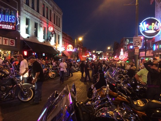 Beale Street at night