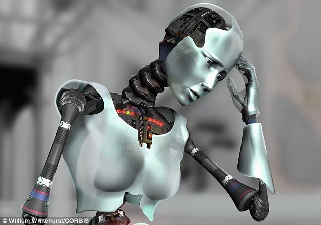 Researchers at Darmstadt University of Technology in Germany claim robots (illustration shown) can never be moral. In a study, they said the famous moral dilemma called the 'trolley problem' prevents such action being programmed. As there is no 'correct' answer, robots will always be unpredictable, they warn