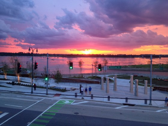 Sunset on the Mississippi River