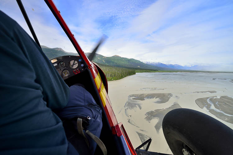 Paul flying his Super Cub - Ultima Thule Lodge - Alaska