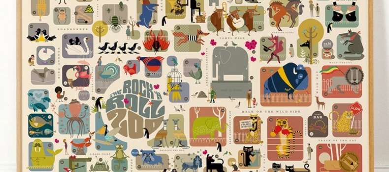 Wild poster features 77 animals referenced in popular music