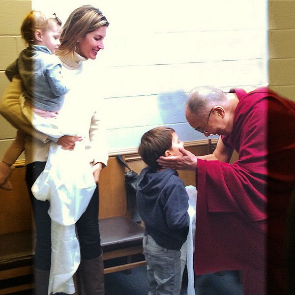 Gisele Bundchen kids meet Dalai Lama