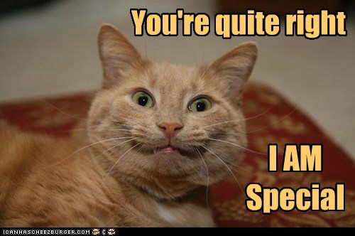You're quite right. I AM Special