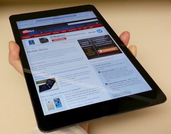iPad Air palmed