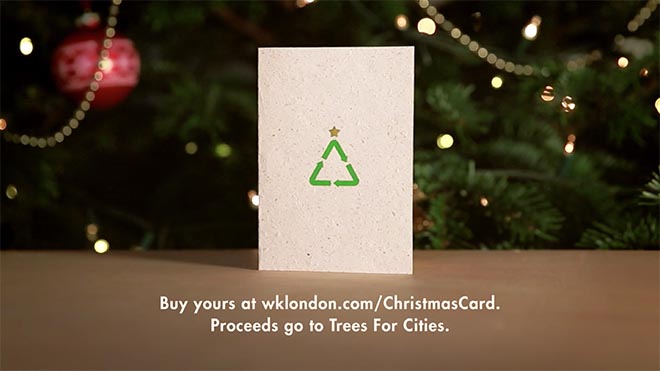 W+K London Recycled Christmas Cards
