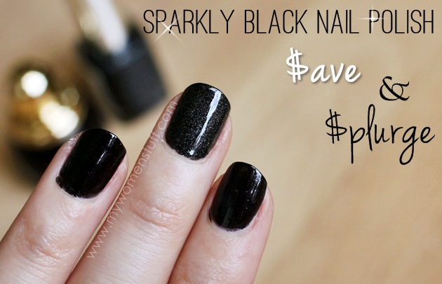 bridalveil diva Save and Splurge: Sparkly Black Nail Polish