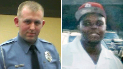 Officer Darren Wilson and shooting victim Michael Brown. (Facebook/AP Photo)