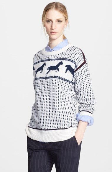 Band of Outsiders Fair Isle Horses Wool Blend Sweater, $475