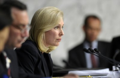 Senate Armed Services Committee member Sen. Kirsten Gillibrand, D-N.Y. listens on Capitol Hill in Washington, Tuesday, June 4, 2013, during the committee's hearing on pending legislation regarding sexual assaults in the military . (Susan Walsh/AP Photo)