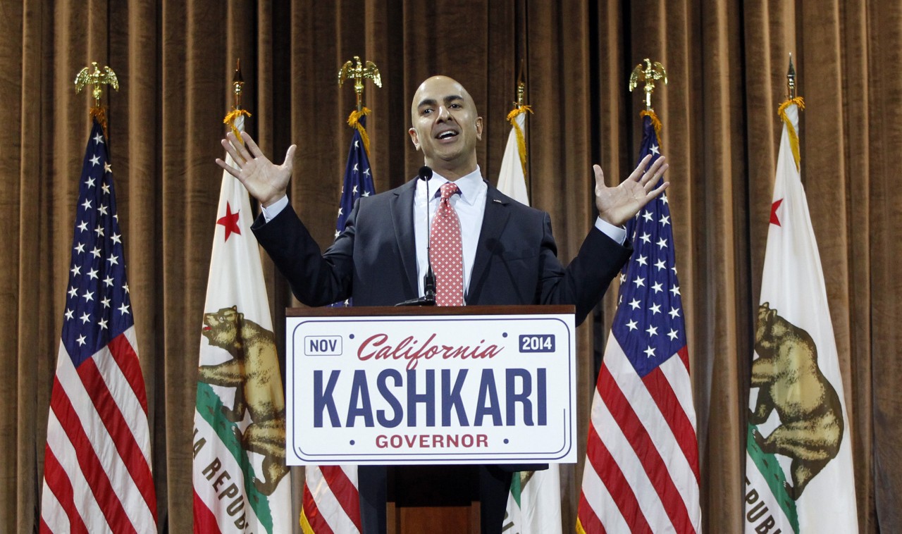 California Republican gubernatorial candidate Neel Kashkari speaks at a news conference on Wednesday, June 4, 2014, in the Corona Del Mar area of Newport Beach, California. (Alex Gallardo/AP Photo)